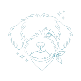 Off Leash Era — line pup wearing a bandana
