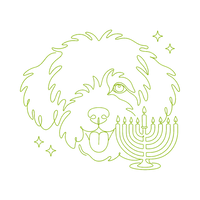 Bark Lite Nights kit, line pup with menorah