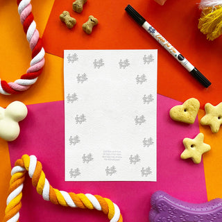 Cheesy Valentines edible dog card