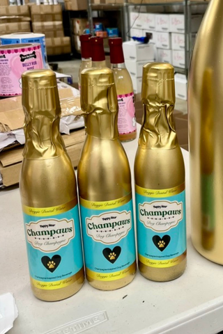 Champaws dog champagne - non-alcoholic champagne for dogs by Yappy Hour