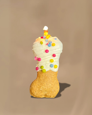 Yum-Wick edible peanut butter cookie candle for dogs