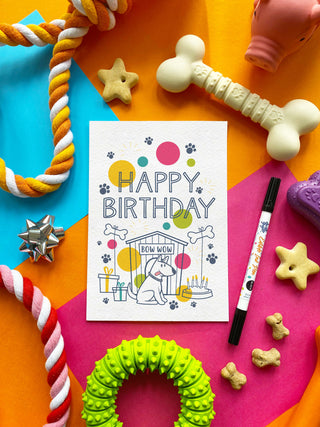 Bow Wow edible dog birthday card
