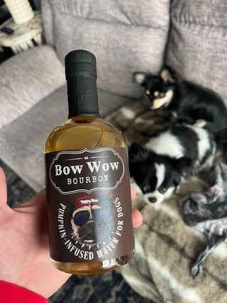 Bow Wow Bourbon - non-alcoholic dog bourbon for pet celebrations by Yappy Hour