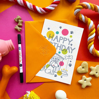 Bow Wow edible dog birthday card