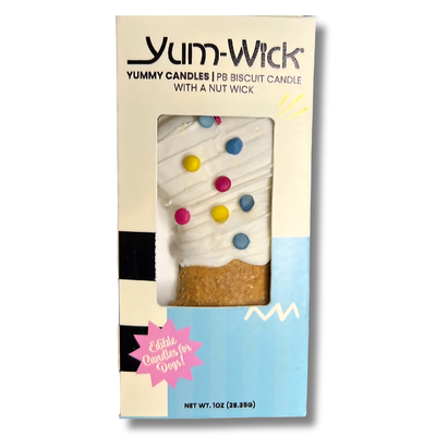Yum-Wick Dog Party Edible Candle-Peanut Butter Cookie Candle