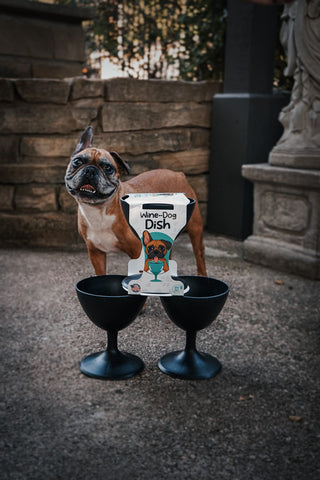 Dog Wine Combo - Original Dog Wine Dish bowl with Sauv Bark Dog Wine