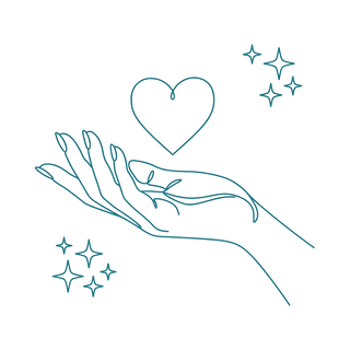 Teal line-art icon for women- and minority-owned makers