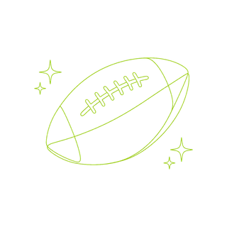 Game Day kit — line illustration of a football