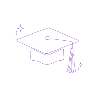 Grad Vibes Only kit — line illustration of a graduation cap