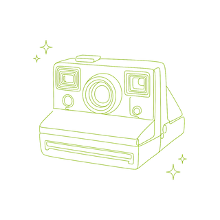 Perfectly Imperfect Resolutions kit — line illustration of a polaroid photo