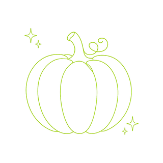 Thanksgiving kit — line illustration of a pumpkin